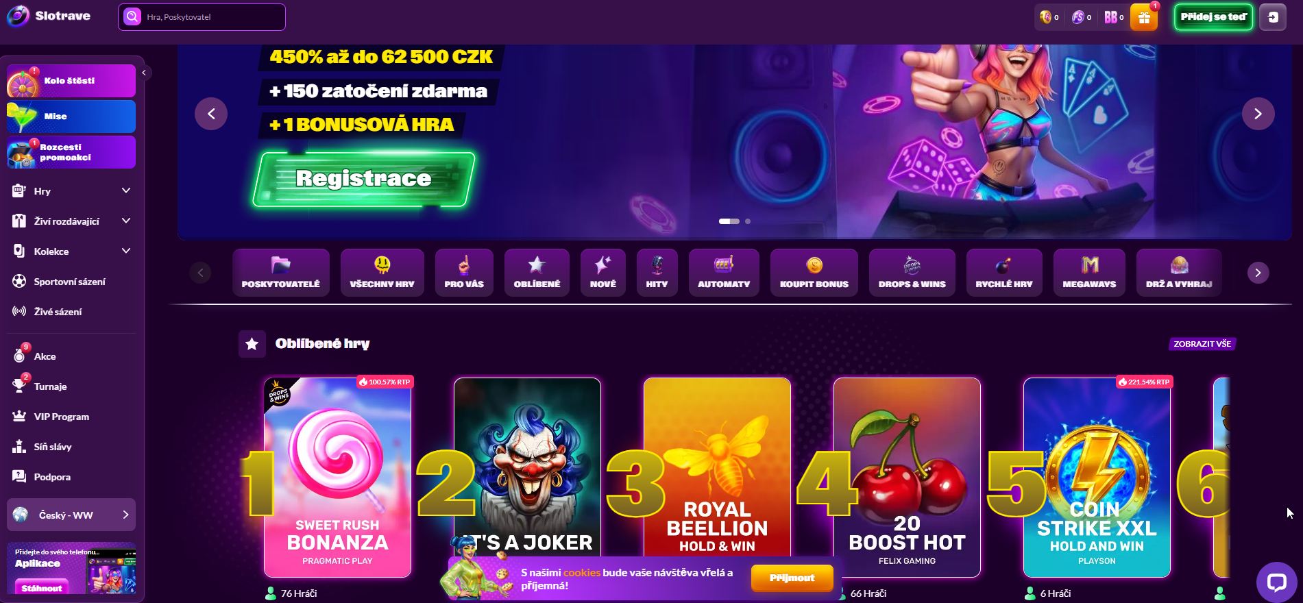 Slotrave - Dynamické casino Slotrave s adrenalinovými zážitky
