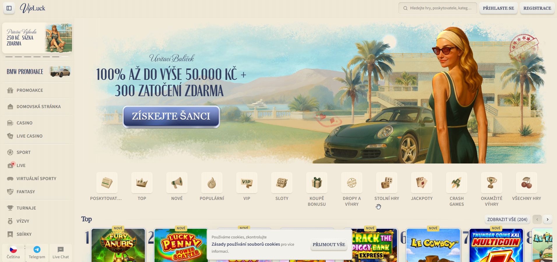 VIPLuck - Online casino VIPLuck s bohatými výhrami a exkluzivními bonusy pro hráče